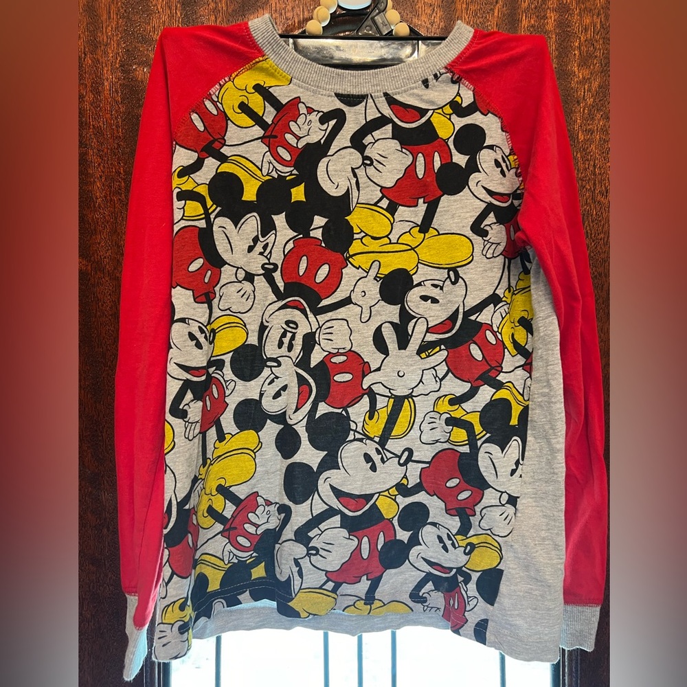 Mickey Mouse shirt.